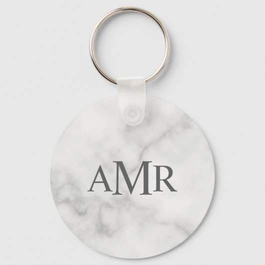 Porte-clés Monogramme Personnalisé Classique (Recto)