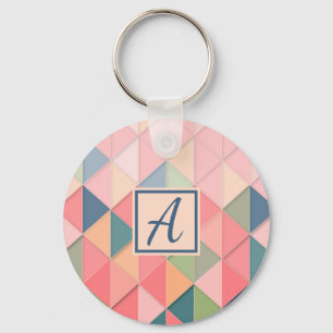Porte-clés Monogramme personnalisé coloré