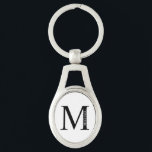 Porte-clés Monogramme personnalisé et Porte - clé de nom<br><div class="desc">Monogramme personnalisé et Nom Giftfeatures monogramme personnalisé et nom dans le style de police serif classique.
Parfait comme cadeaux de fête des pères pour papa, cadeaux pour les groomsmen et pour toute occasion spéciale.</div>