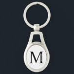 Porte-clés Monogramme personnalisé et Porte - clé de nom<br><div class="desc">Monogramme personnalisé et Nom Giftfeatures monogramme personnalisé et nom dans le style de police serif classique.
Parfait comme cadeaux de fête des pères pour papa, cadeaux pour les groomsmen et pour toute occasion spéciale.</div>