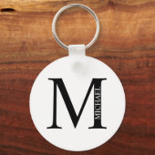 Porte-clés Monogramme personnalisé et Porte - clé de nom (Recto)
