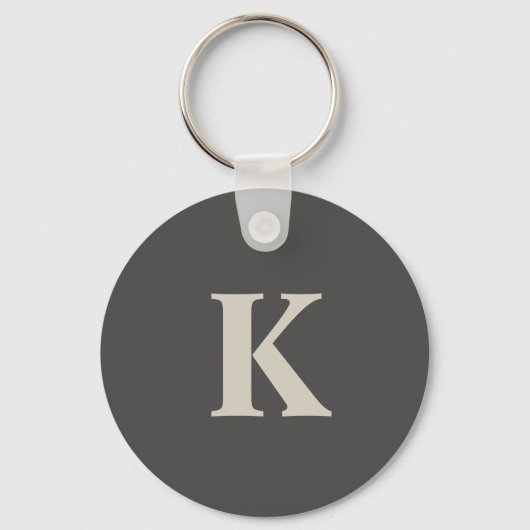 Porte-clés Monogramme personnalisé moderne (Recto)
