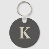 Porte-clés Monogramme personnalisé moderne (Verso)