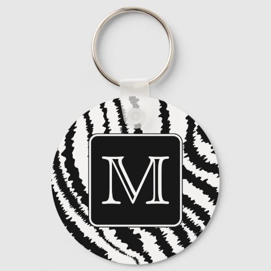 Porte-clés Monogramme personnalisé, Poster de animal de motif (Recto)