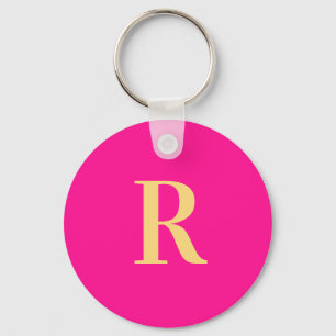 Porte-clés Monogramme personnalisé simple moderne