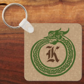 Porte-clés Monogramme personnalisé Style Celtique Ouroboros P (Recto)