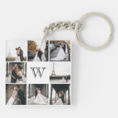 Porte-clés Monogramme Photo Collage Cadeau (Dos)