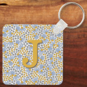 Porte-clés Monogramme photo florale (Verso)