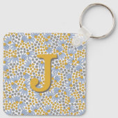 Porte-clés Monogramme photo florale (Dos)