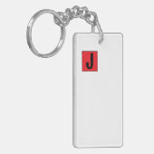 Porte-clés Monogramme professionnel élégant moderne simple (Devant gauche)