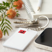 Porte-clés Monogramme professionnel élégant moderne simple (Devant droit)