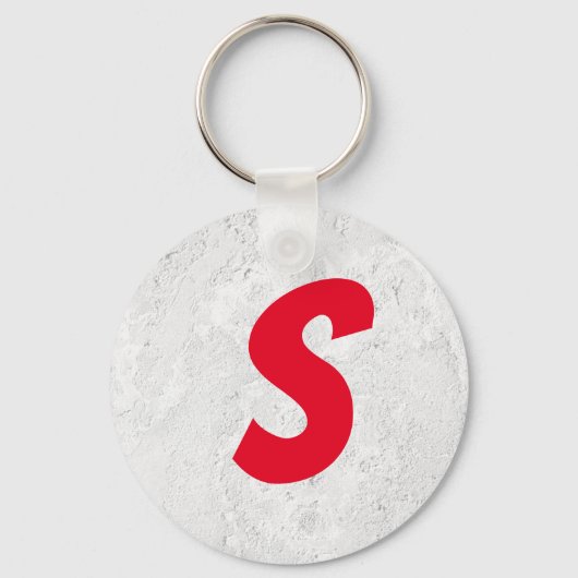 Porte-clés Monogramme professionnel uni ajouter nom initial (Recto)