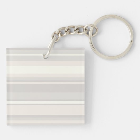 Porte-clés Monogramme rayures beiges (Dos)