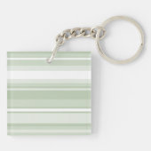 Porte-clés Monogramme rayures vert pâle (Dos)