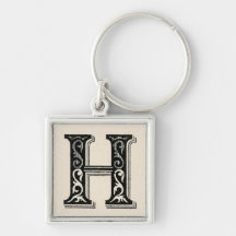 Monogramme rétro Vintage de type H