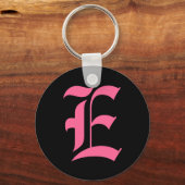 Porte-clés Monogramme rose E (Recto)