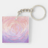 Porte-clés Monogramme rose et noir (Dos)