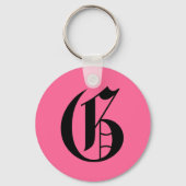 Porte-clés Monogramme rose G (Recto)