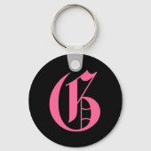 Porte-clés Monogramme rose G (Recto)
