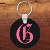 Porte-clés Monogramme rose G (Recto)