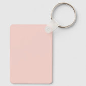 Porte-clés Monogramme Rose Pâle Ruban Noir Initiales Moderne (Verso)