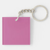 Porte-clés monogramme rose vif (Dos)