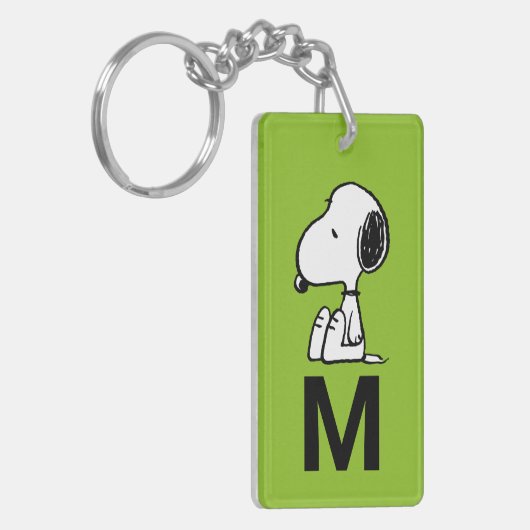 Porte-clés Monogramme | Snoopy En Bas (Devant gauche)