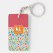 Porte-clés Monogramme Stylé Été Amusant (Dos)
