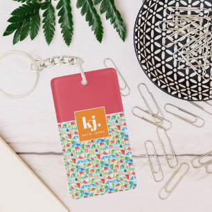 Porte-clés Monogramme Stylé Été Amusant