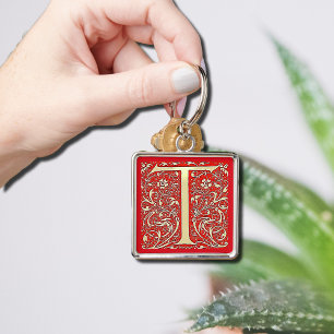 Porte-clés monogramme T antique