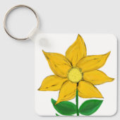 Porte-clés Monogramme Tournesol Jaune au Dos (Recto)