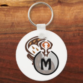 Porte-clés Monogramme tribal malaisien de chat Gecko (Recto)