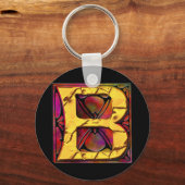 Porte-clés Monogramme : Verre Inoxydable B (Recto)