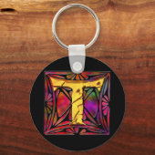 Porte-clés Monogramme : Verre Inoxydable T (Recto)