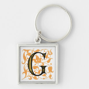 Porte-clés Monogramme vintage de fantaisie 'G