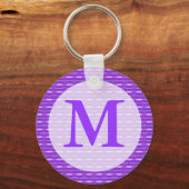 Porte-clés monogramme violet (Recto)