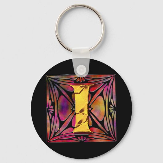 Porte-clés Monogramme : Vitre Inox (Recto)