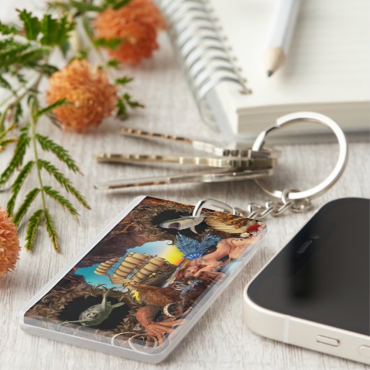 Porte-clés Monogramme Voyages d'été (Devant droit)