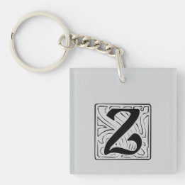 Porte-clés Monogramme Z noir