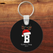 Porte-clés Monogrammed Family Christmas Matching Outfits (Recto)