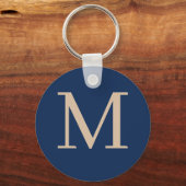 Porte-clés monogrammed initial personnalisé (Recto)