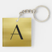 Porte-clés Monogrammes Art Déco Gold Satin (Dos)