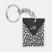 Porte-clés Monographie dalmate noir et blanc (Devant gauche)