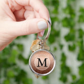 Porte-clés Monographie d'impression en bronze or Ombre (main)