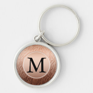 Porte-clés Monographie d'impression en bronze or Ombre