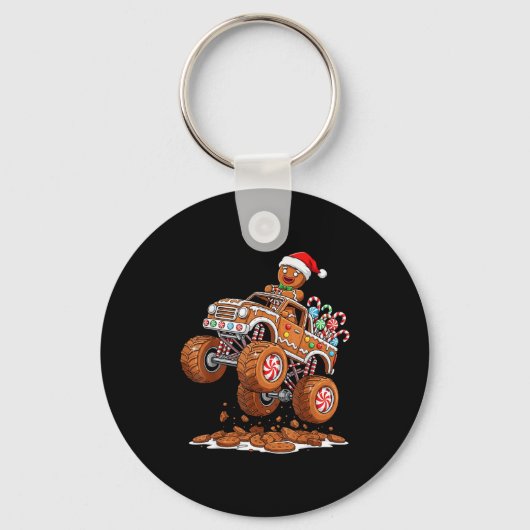 Porte-clés Monster Truck Gingerbread Man Funny Christmas Baki (Recto)