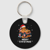 Porte-clés Monster Truck Gingerbread Man Funny Merry Christma (Recto)