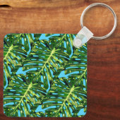 Porte-clés Monstera Feuille Porte - clé Cadeau vert (Verso)