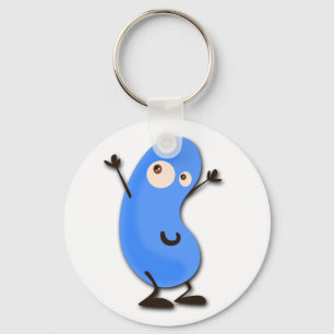 Porte-clés Monstre bleu mignon d'haricot