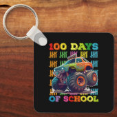 Porte-clés Monstre de camion de 100 jours d'école enseignant (Recto)